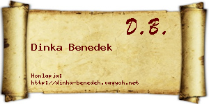 Dinka Benedek névjegykártya